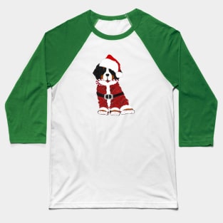 Christmas Bernese Mountain Dog Santa Claus Baseball T-Shirt